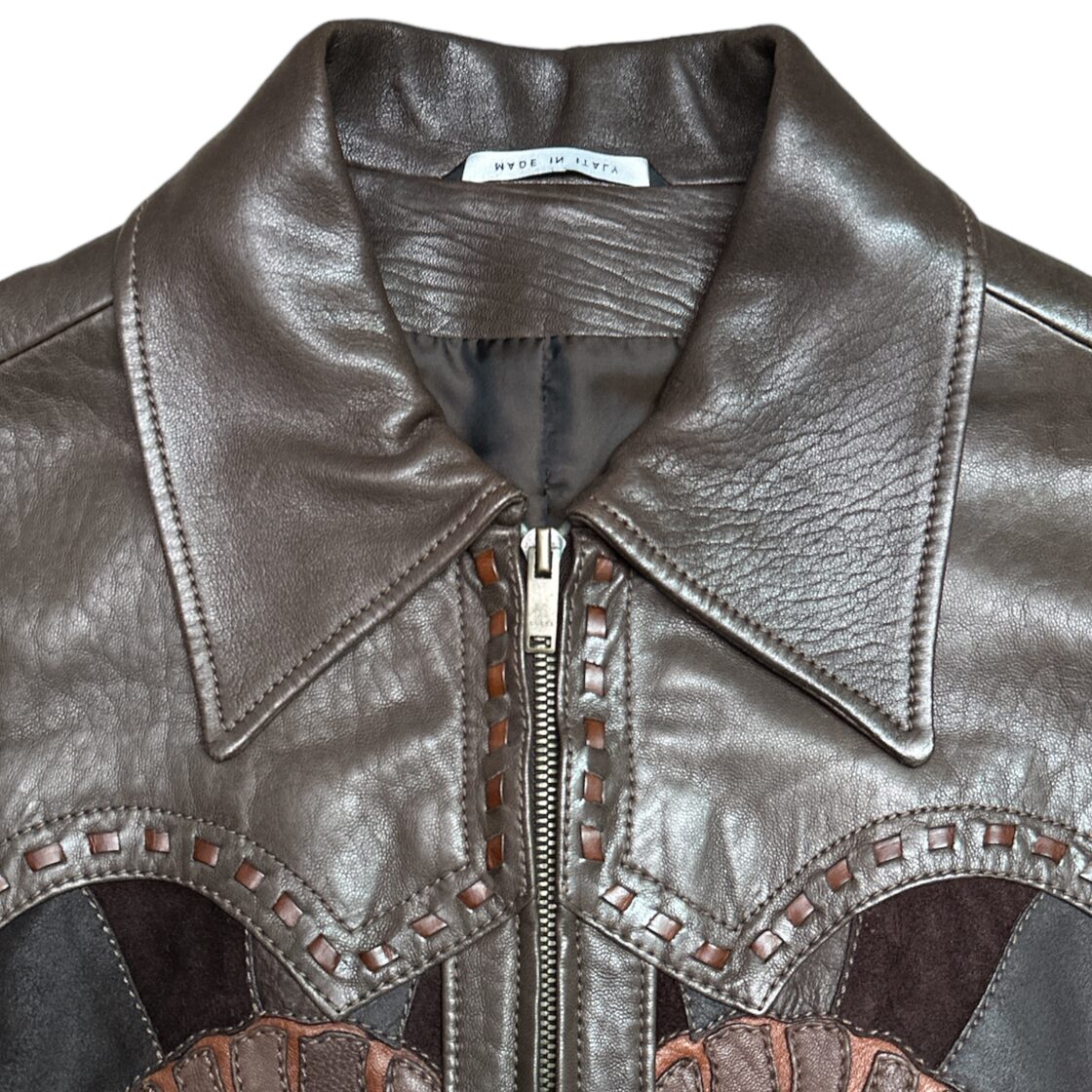 SS2004 GUCCI BY TOM FORD PATCHWORK LEATHER JACKET | Pay ID