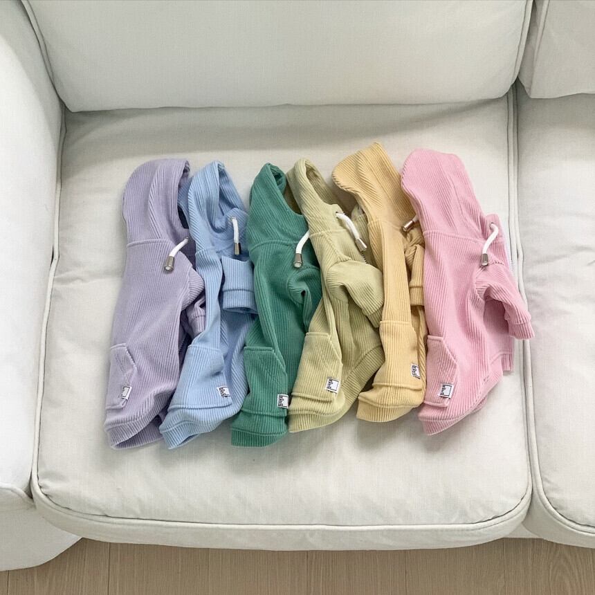 《予約》№TL0001 コーデュロイ やわらかフードジップアップ全6色