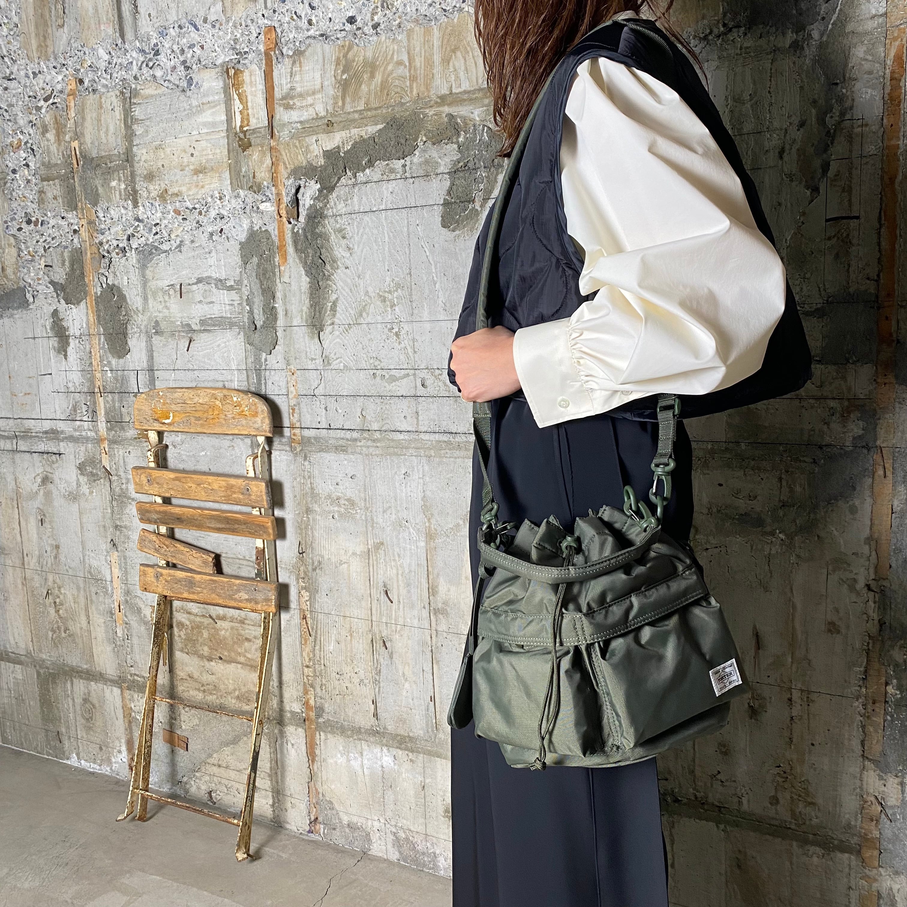 HYKE x PORTER 2WAY TOOL BAG SMALL　サンドカラーベージュ