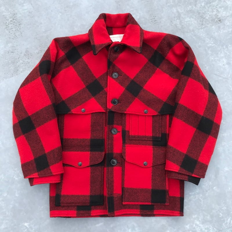 90's FILSON フィルソン ダブルマッキーノークルーザー ジャケット ウール バッファローチェック 赤 36 USA製 美品 希少  ヴィンテージ | agito vintage powered by BASE