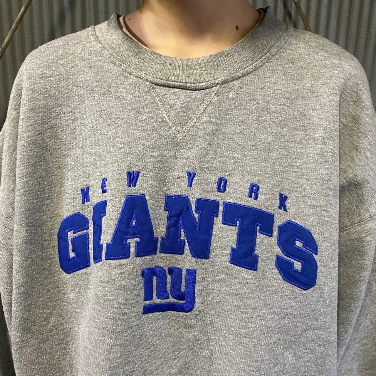 XL！ NFL New York Giants チーム ロゴ 刺繍 スウェット