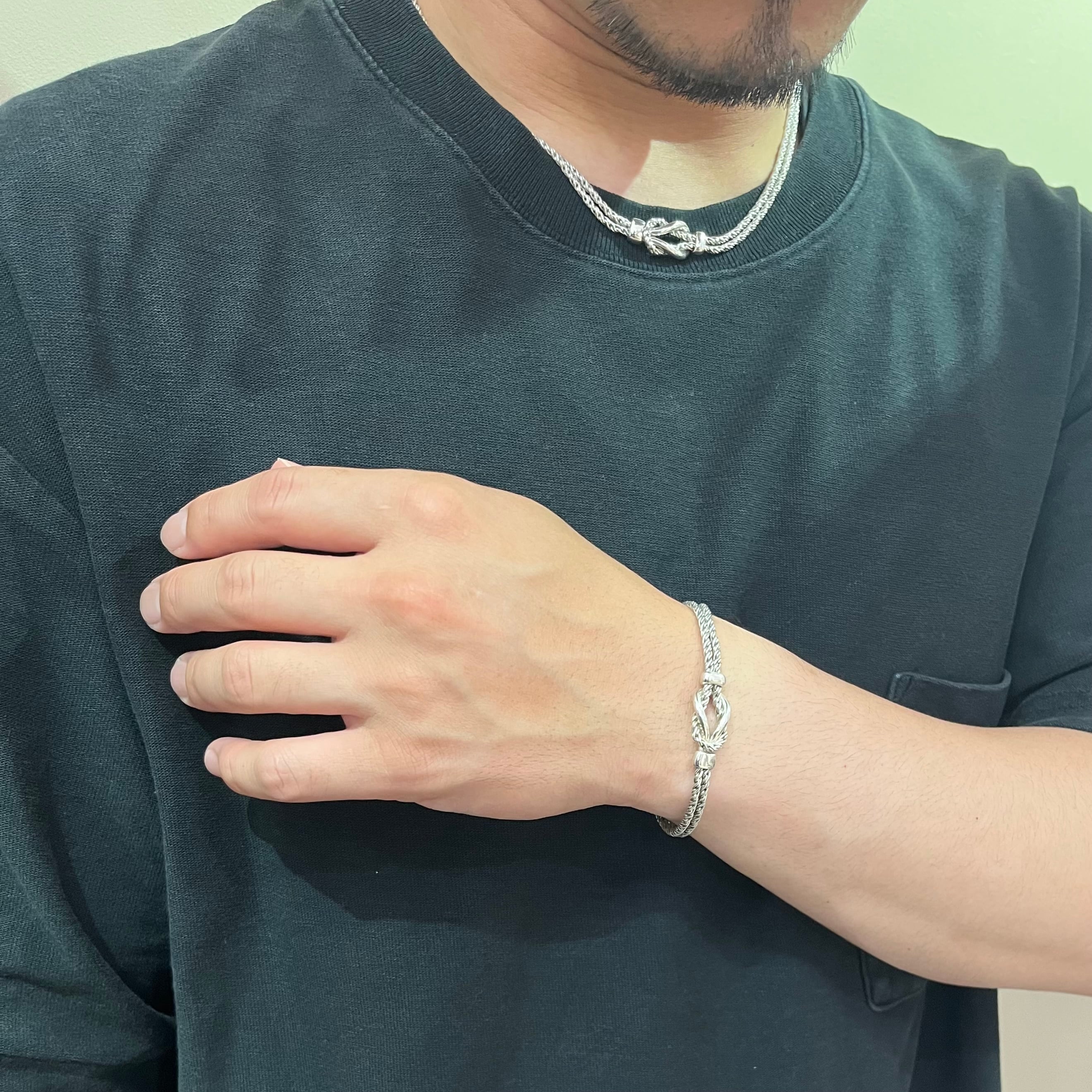 希少【TIFFANY&CO.】 2360 ティファニー ツイストダブルロープ