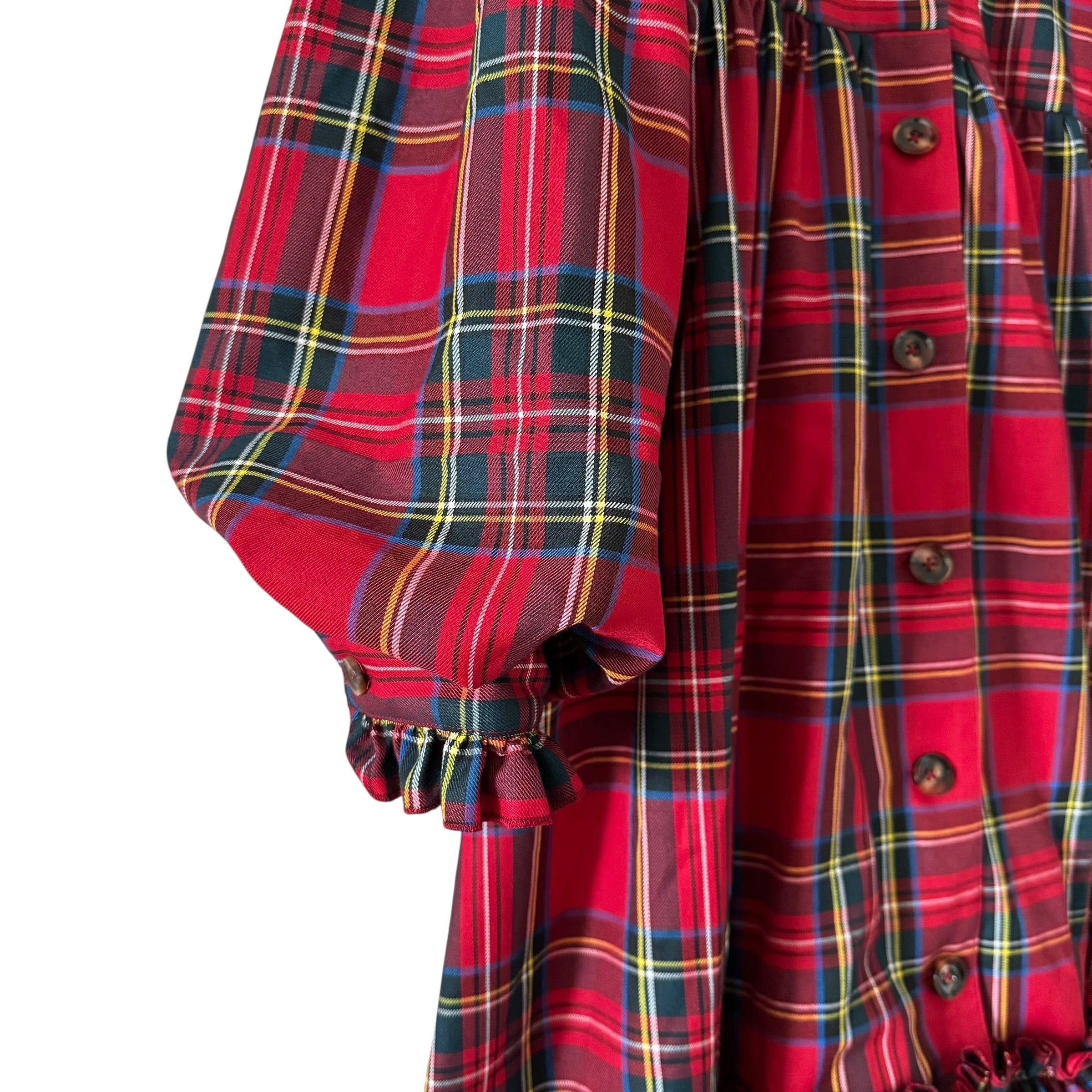 ヨークフリルワンピース RED