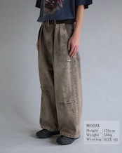 ANACHRONORM / REMAKED TUCK WIDE DENIM PANTS