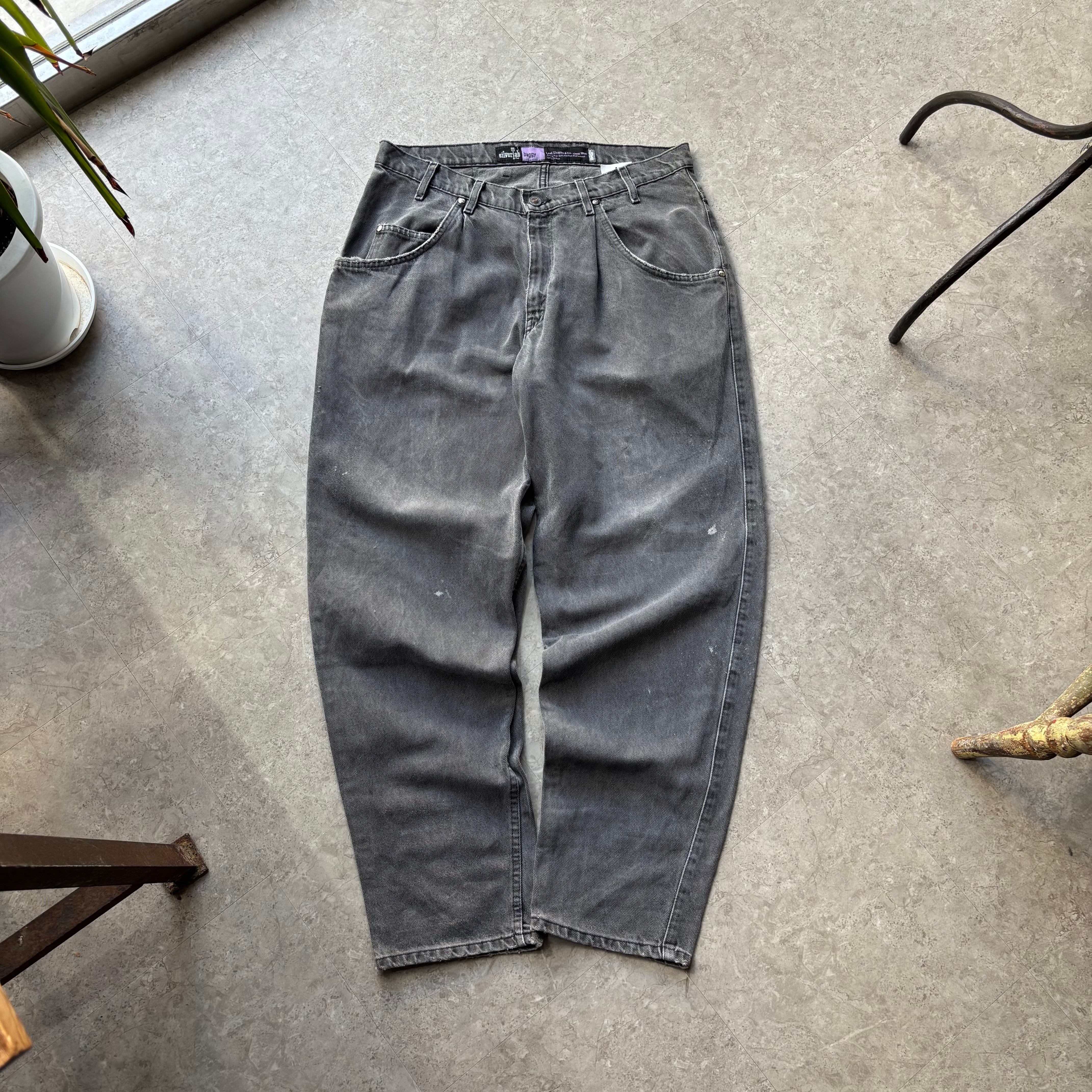 90s Levi's silvertab "baggy" black denim pants【仙台店】