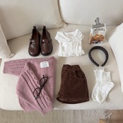 韓国子供服 / ninibello / Mauve Knit Cardigan  / カーディガン *S~L*