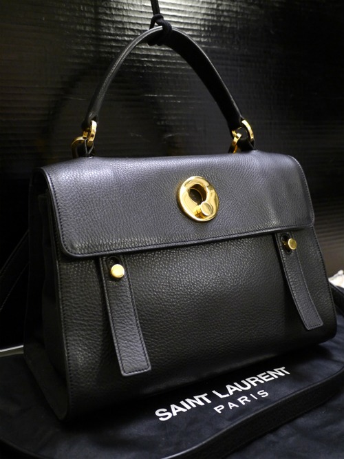 美品◆SAINTLAURENT PARIS サンローラン MUSE TWO ハンド・ショルダー 2way レザー バッグ 黒◆ 使いやすいサンローランのアイコンモデル♪