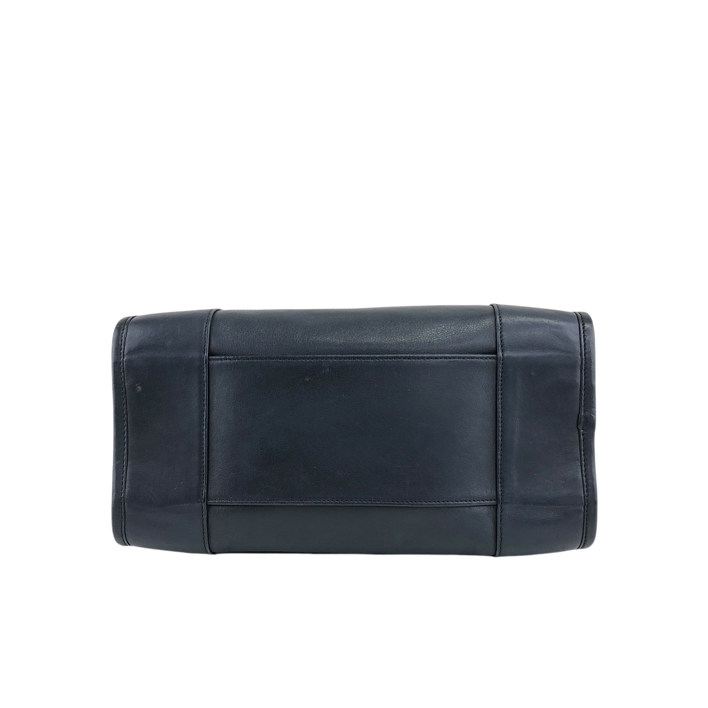 LOEWE ロエベ アマソナ ハンドバッグ ネイビー アナグラム レザー