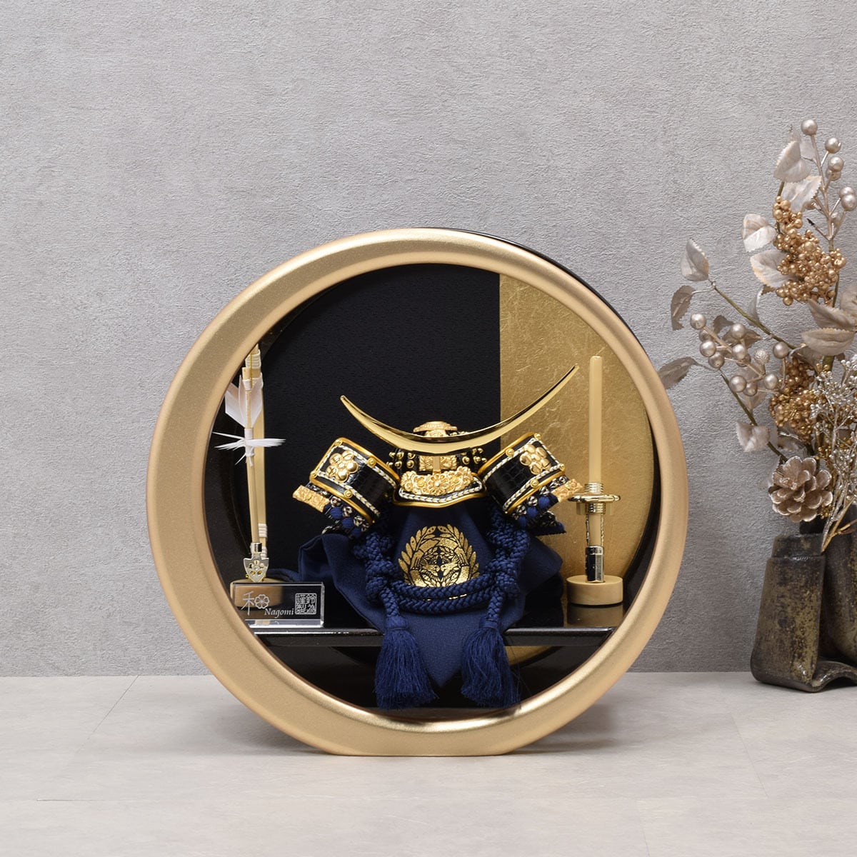 兜飾り【月光】伊達政宗|おしゃれ|スタイリッシ|モダン|コンパクト|今どき|端午の節句|五月人形