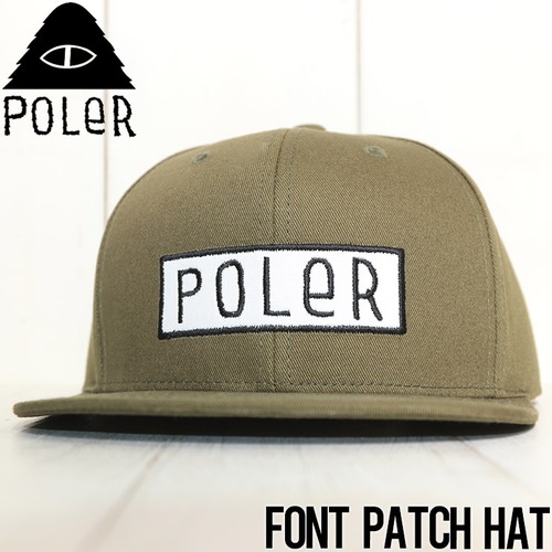 帽子 キャップ スナップバック POLeR ポーラー FONT PATCH HAT 214ACU7201