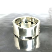 STUD RING [B] with BLUE TOPAZ / スタッドリングB・ブルートパーズ