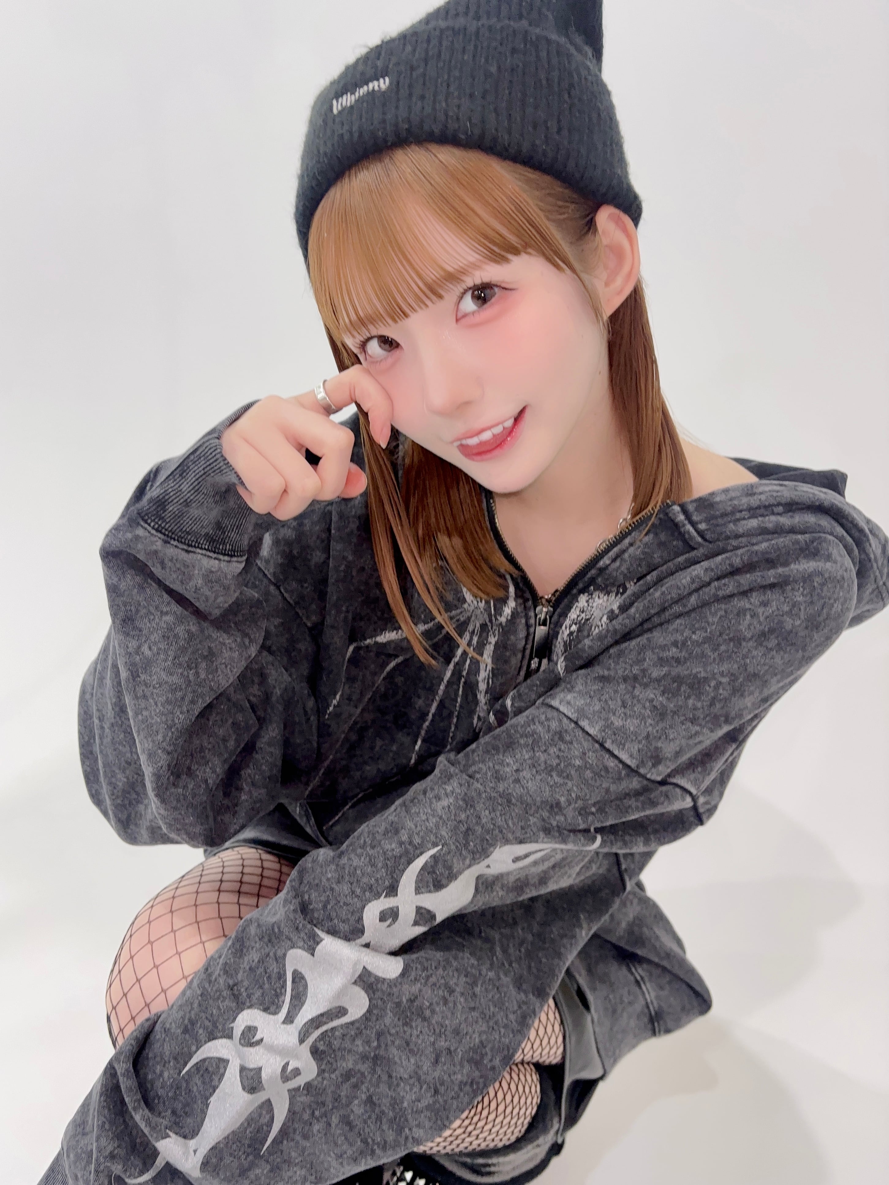 PSYNYXX ドラゴンモチーフピグメントパーカー グランジ サブカル