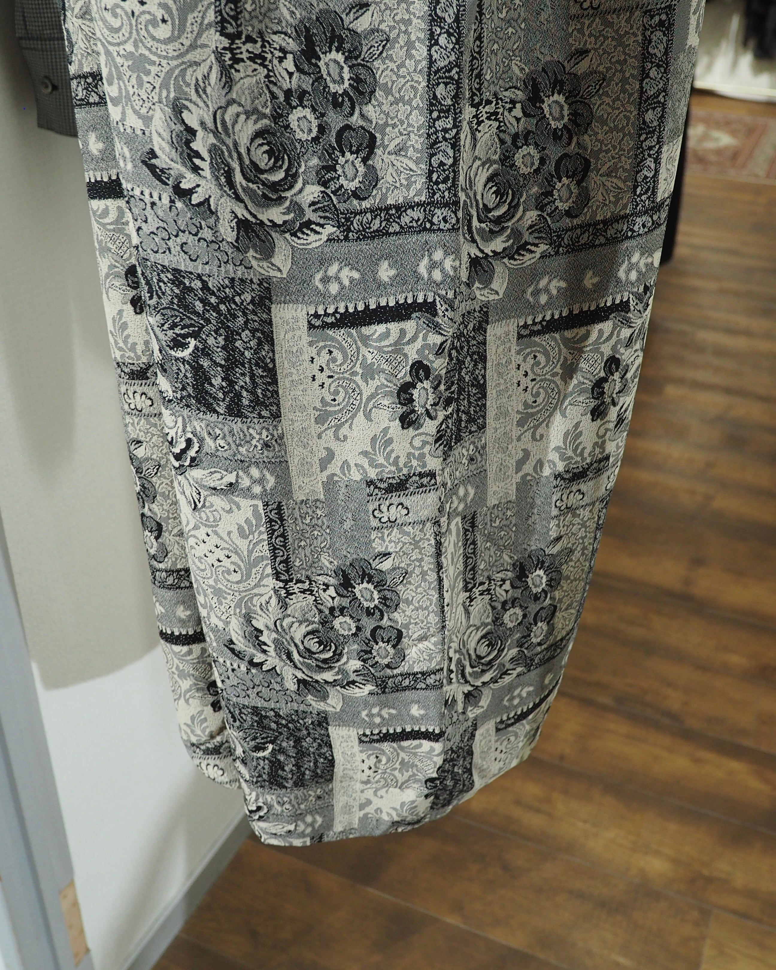 Beautiful Flower × Baroque All Over Pattern Vintage Wide Easy Pants