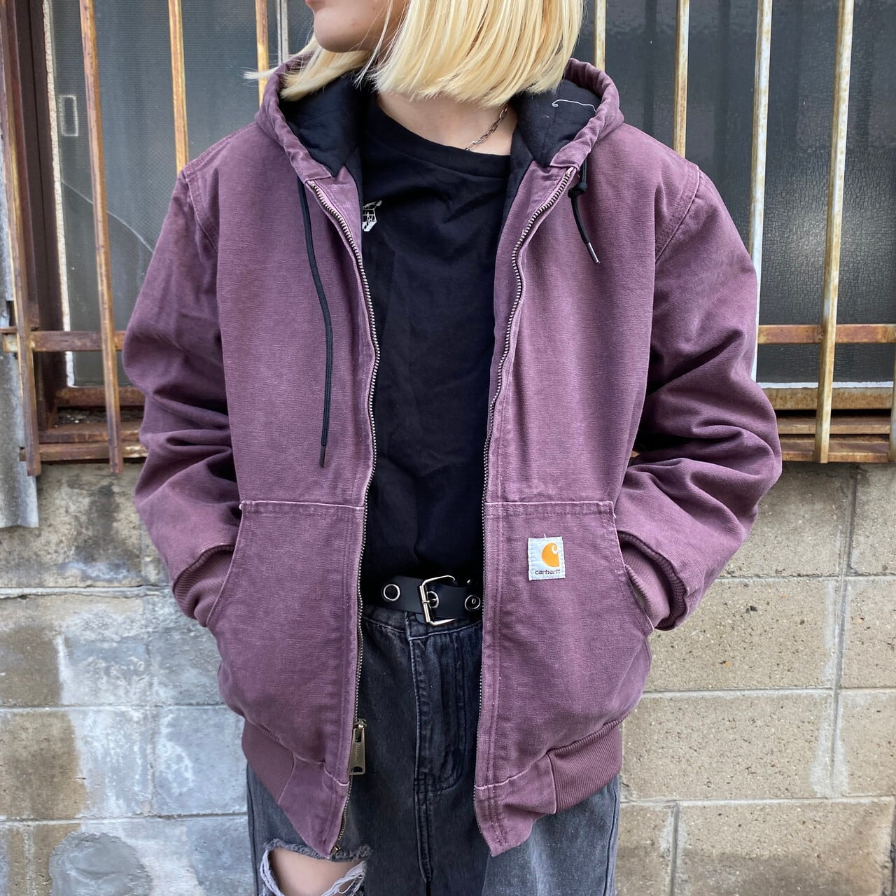 カーハート アクティブジャケットCarhartt ネイティブ柄 パープル 紫