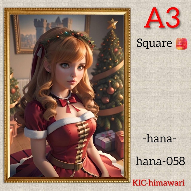 A3サイズ 四角ビーズ【hana-058】ダイヤモンドアート
