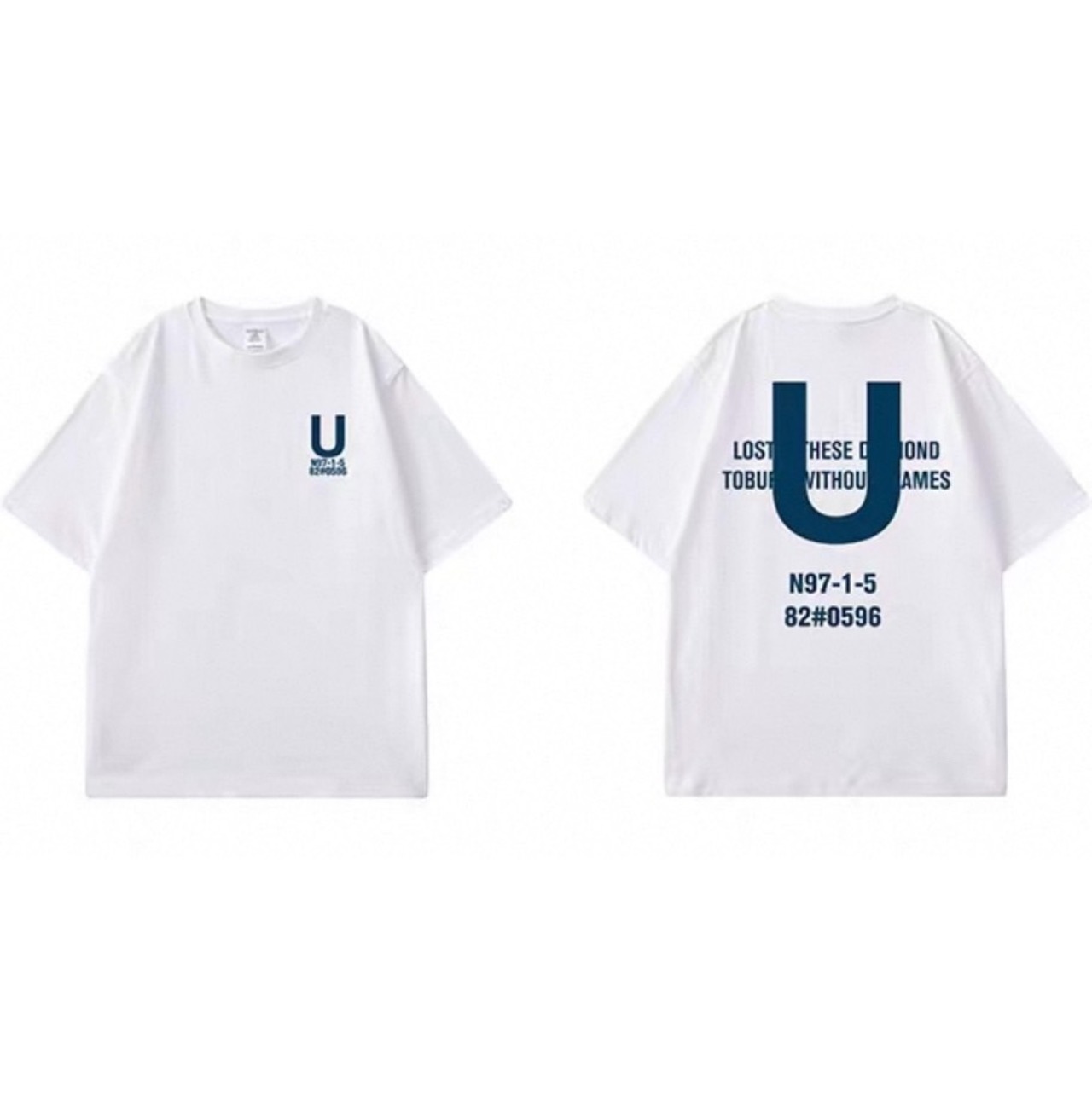 Big silhouette back print t-shirt 0791 - 7