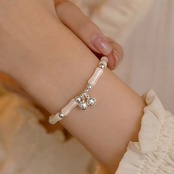 おしゃれ 竹質 ベル付き ブレスレット