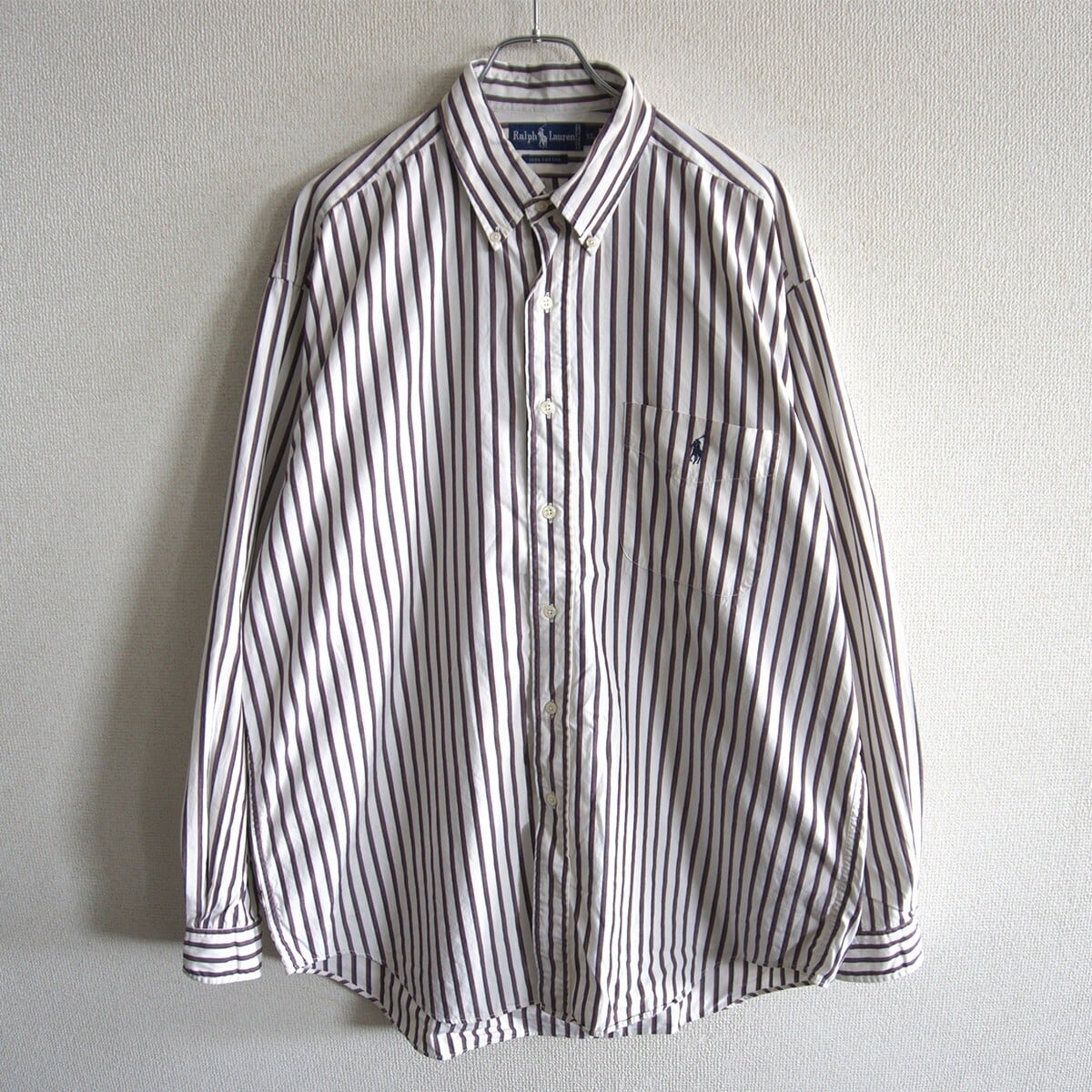 名作】RRL【WABASH STRIPE VEST】S インディゴ ウォバッシュ
