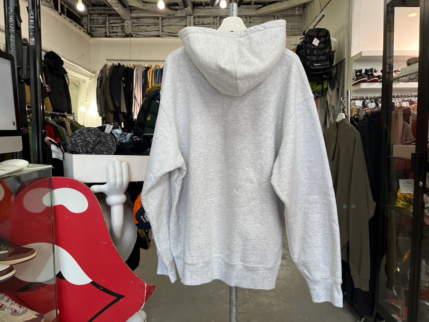 Supreme USA HOODED SWEATSHIRT ASH GREY XL 63458 | BRAND BUYERS OSAKA 
