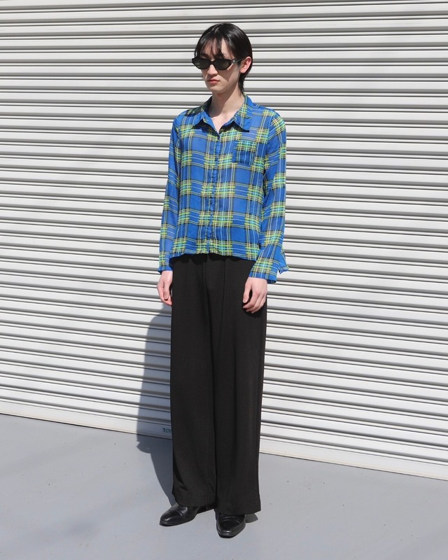 sheer check shirt