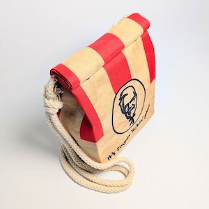 【 KFC ケンタッキー 】ロープショルダーバッグ*紙袋風 / Food Bag 〚アメリカン雑貨 アメトイ〛