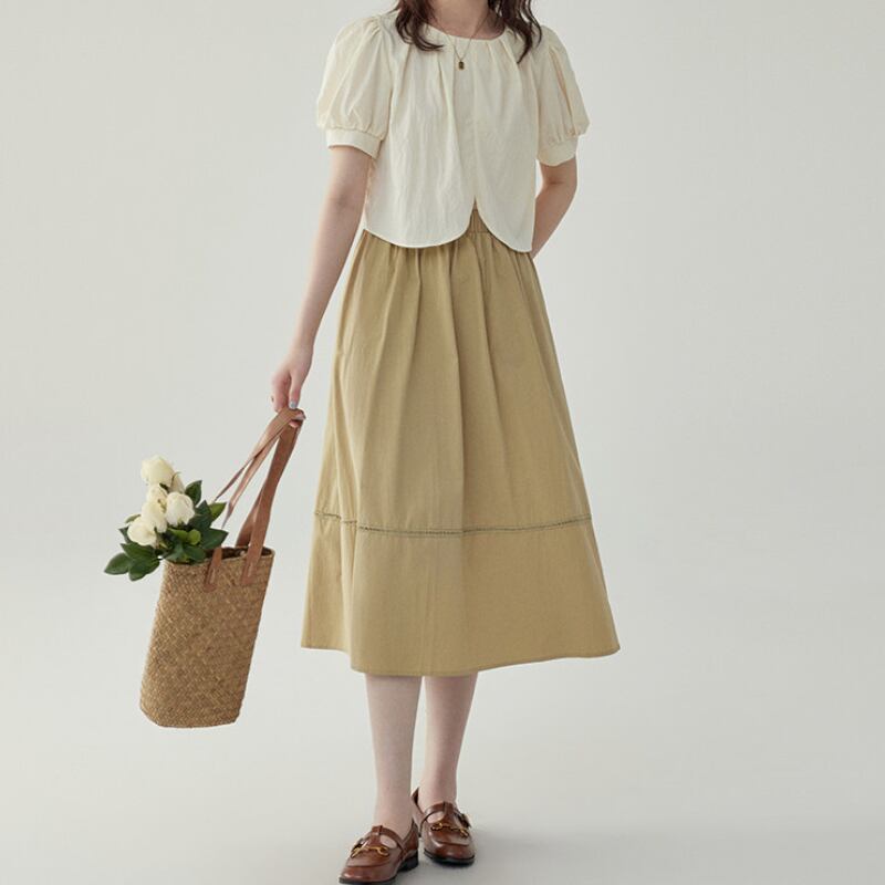 ミモレ丈Aラインスカート M2397