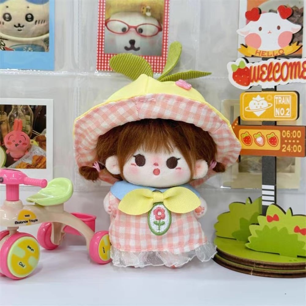 推し活アイテム 撮影用アイテム 10cm 15cm レモン ギンガムチェック