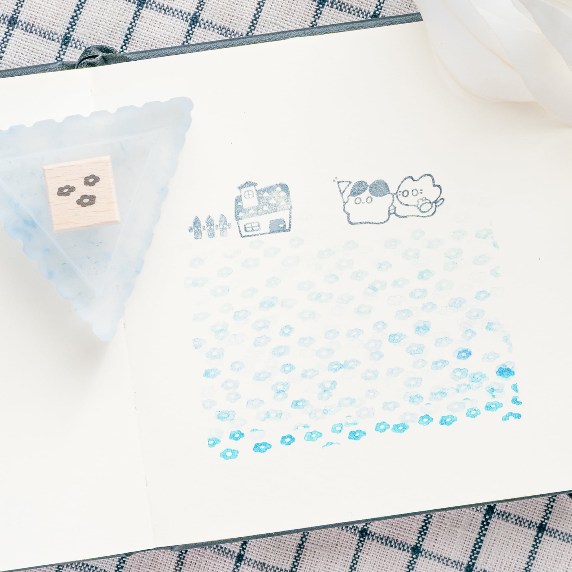 【ミニはんこ】お花畑 | はんこ