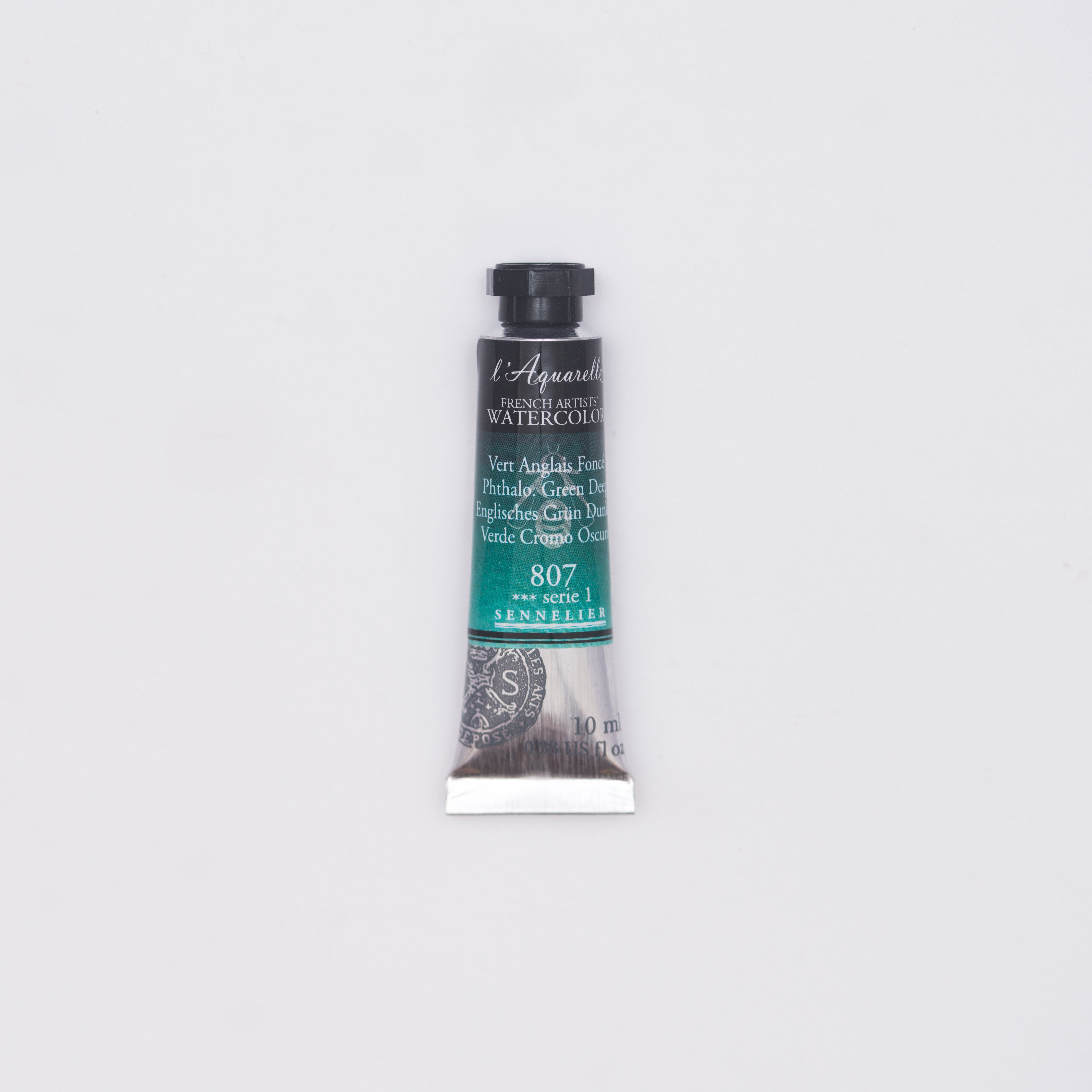 セヌリエWC 807 フタロ・グリーン・ディープ 透明水彩絵具 チューブ10ml Ｓ1