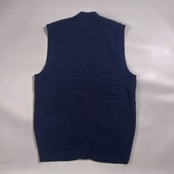 90s Polo by Ralph Lauren ポロ ラルフローレン 前開き ウール ニット ベスト L/ネイビー系 メンズ  ナイガイ ビンテージ