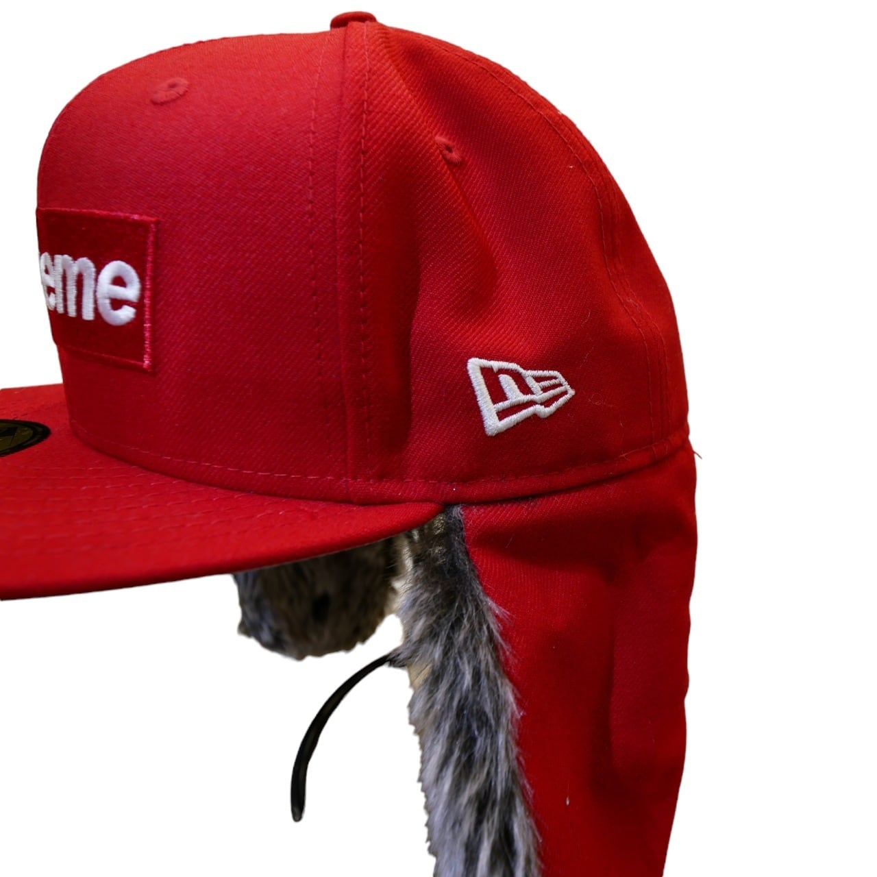 Supreme シュプリーム NEW ERA ニューエラ キャップ 耳当て付き レッド