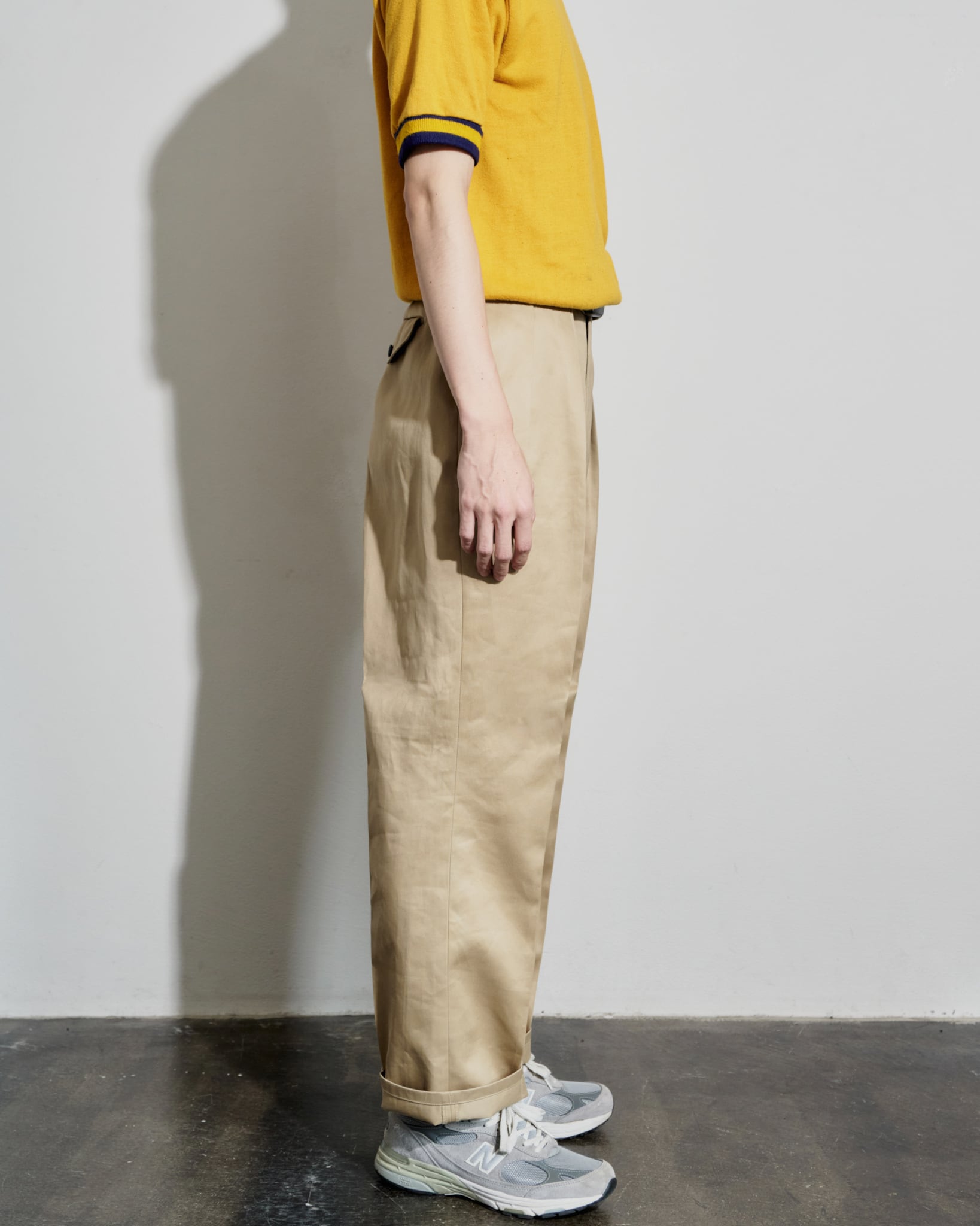 新品未使用 eleventy 32 スラックス SAND チノパン　麻 新品】MINTENS Special tailored pants vintage made in JAPAN Fabrics
