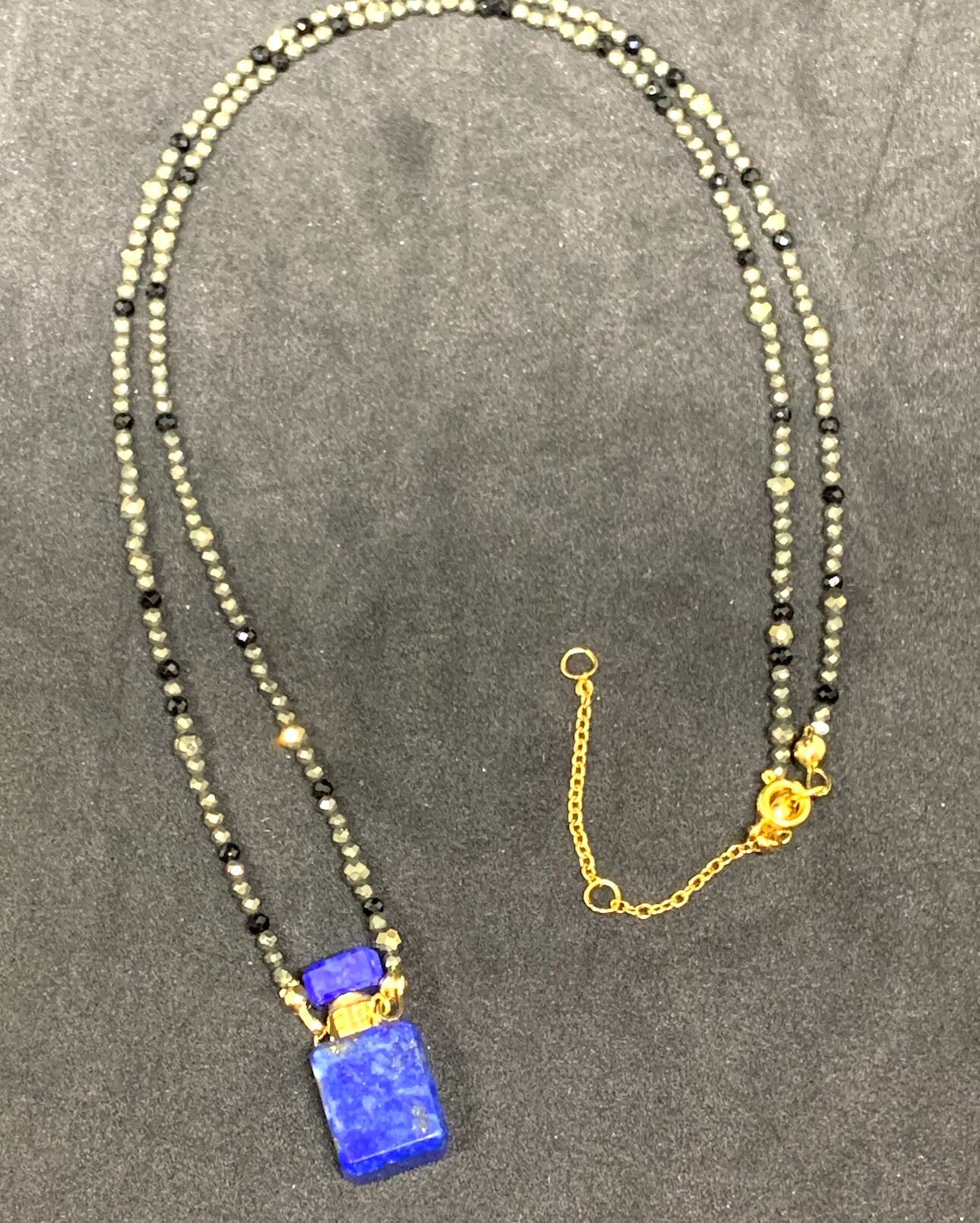 【新作】ラピスラズリ ミニパフュームボトル ペンダント