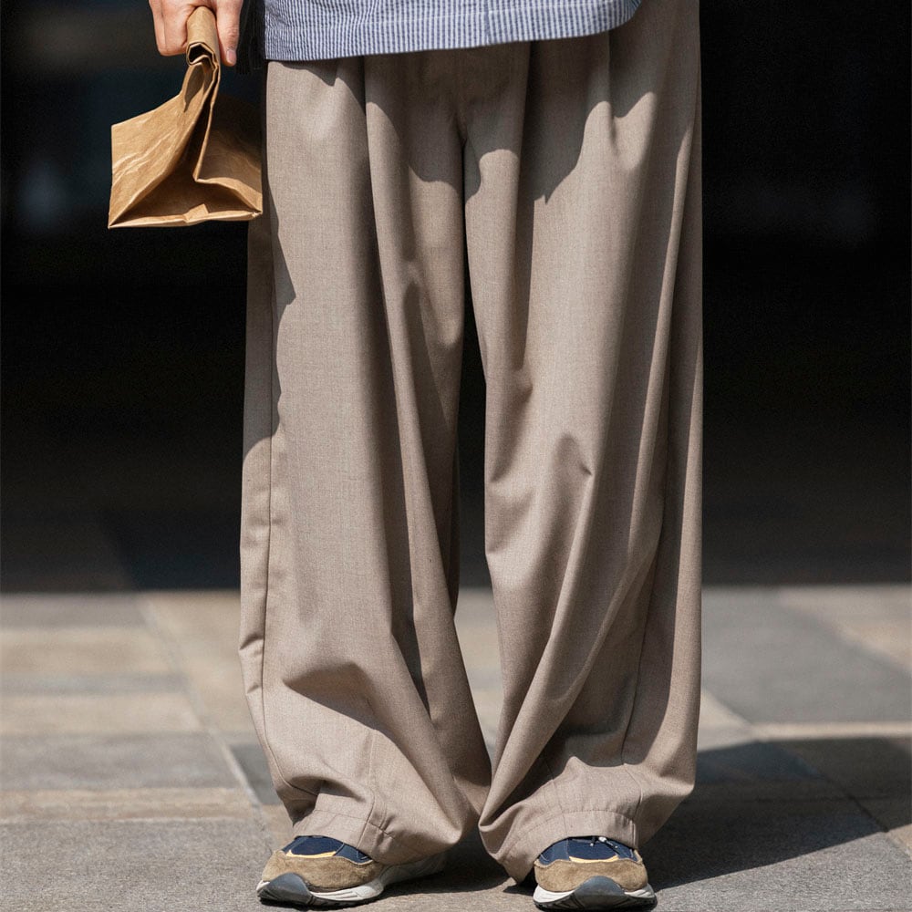 Loose wide leg pants navy0691