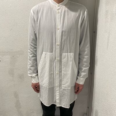 HELMUT LANG ヘルムートラング バンドカラーロングシャツ SIZE S ...