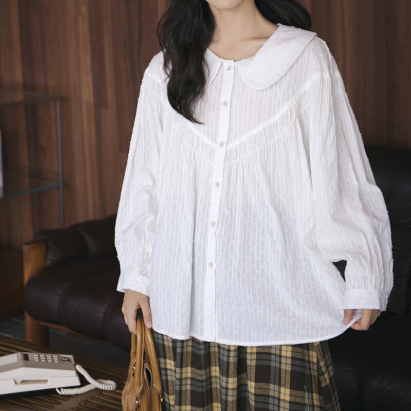 ドールカラーシフォンシャツ M1775