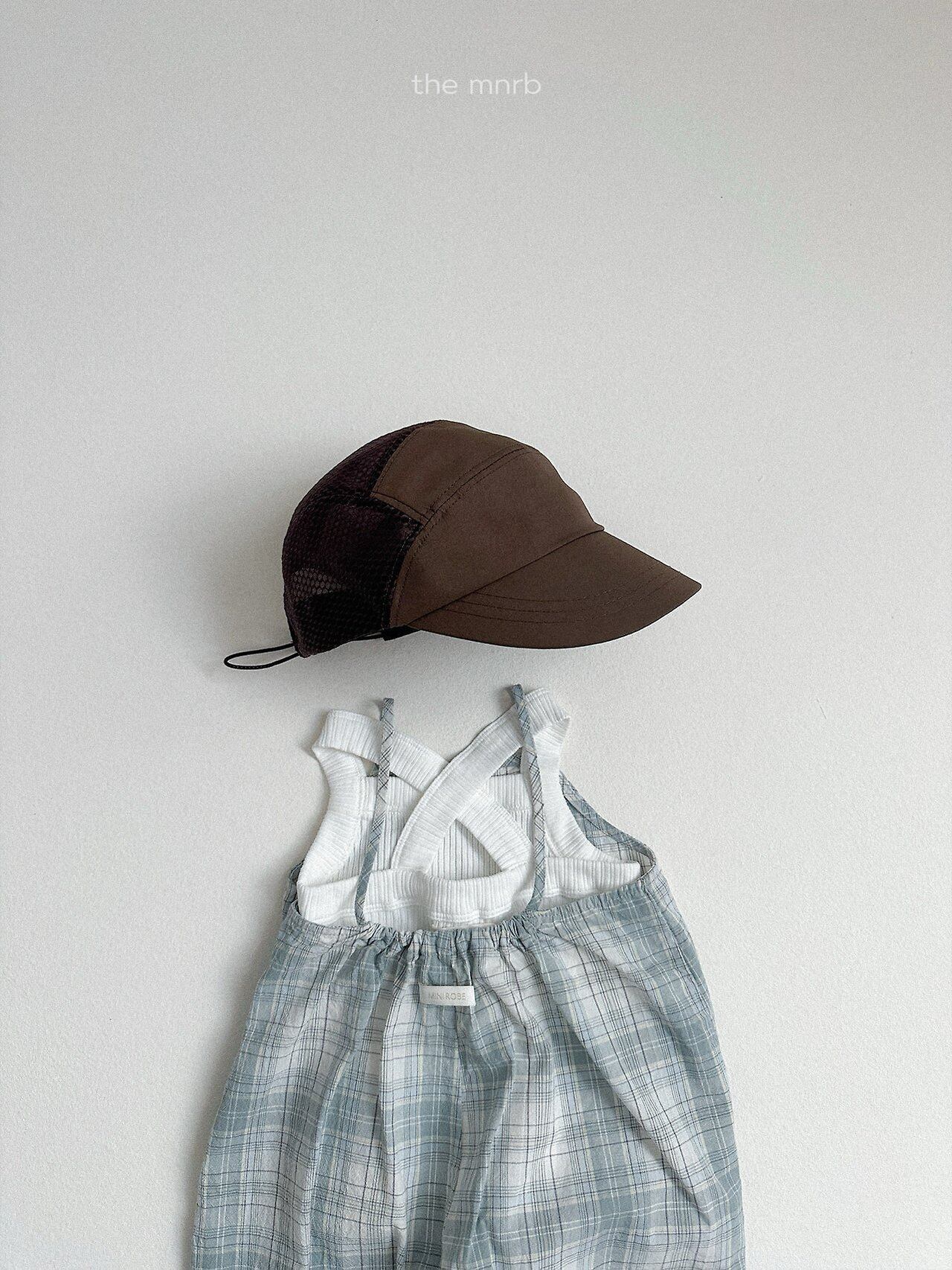 【即納/80size】キャンディチェックサロペット/ minirobe