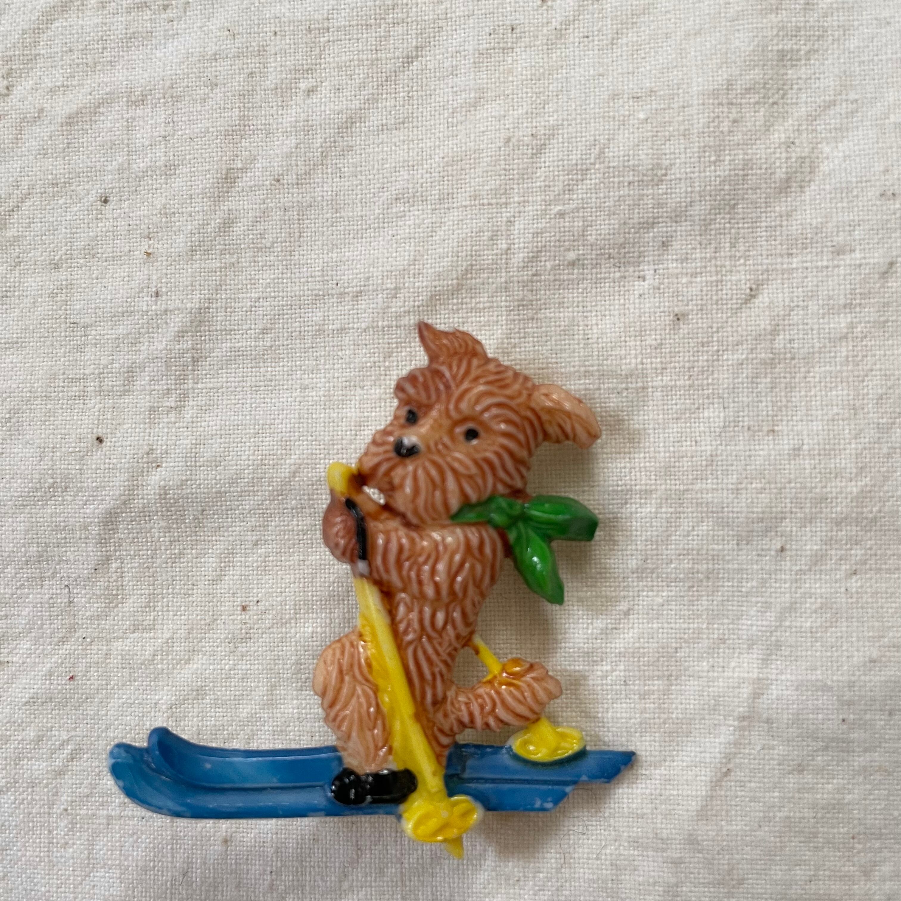 ワンワンスキーヤーブローチ2