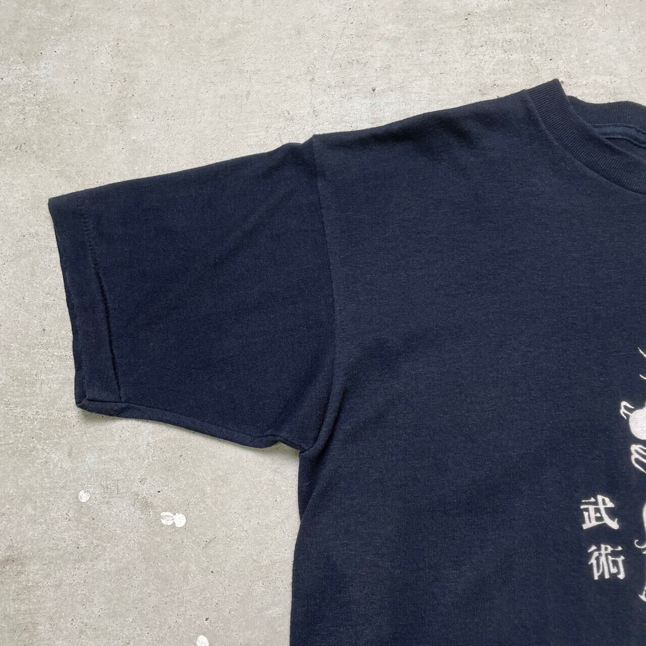 70年代 USA製 武術 功夫 カンフードラゴン 龍 プリントTシャツ メンズM