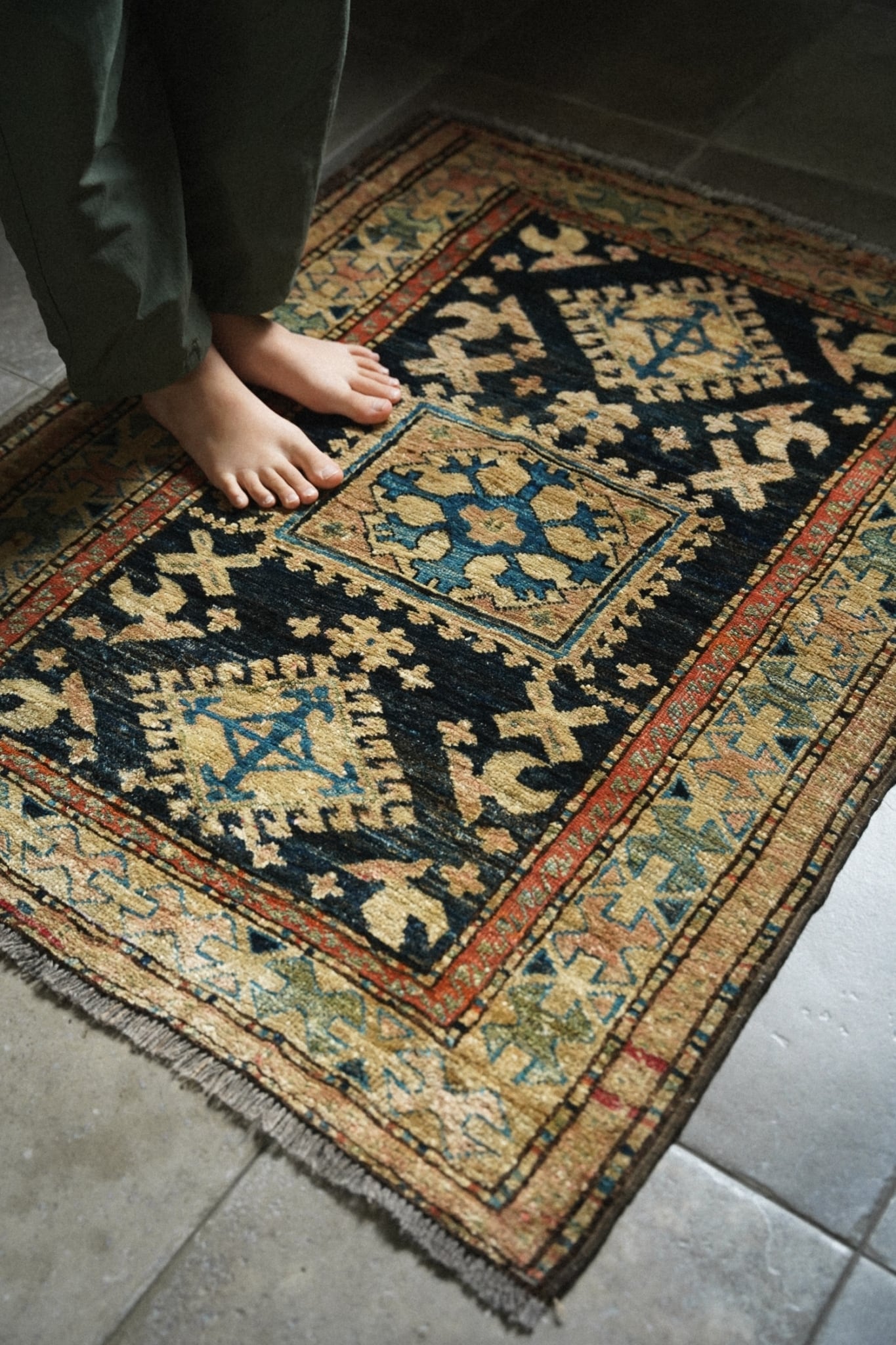 1616-Antique Caucasian rug