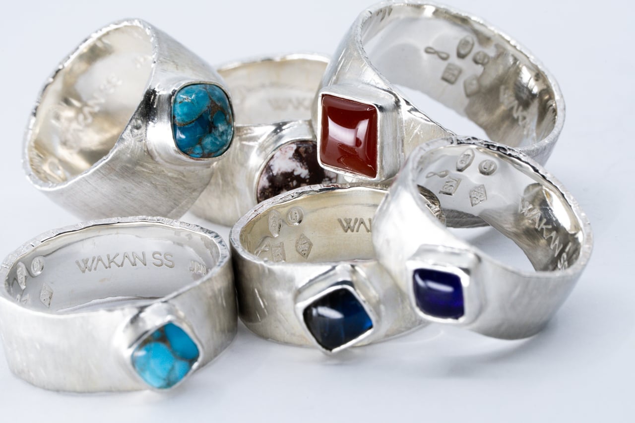R-110 Bark Ring(L) wild horse | WAKAN SILVER SMITH online store