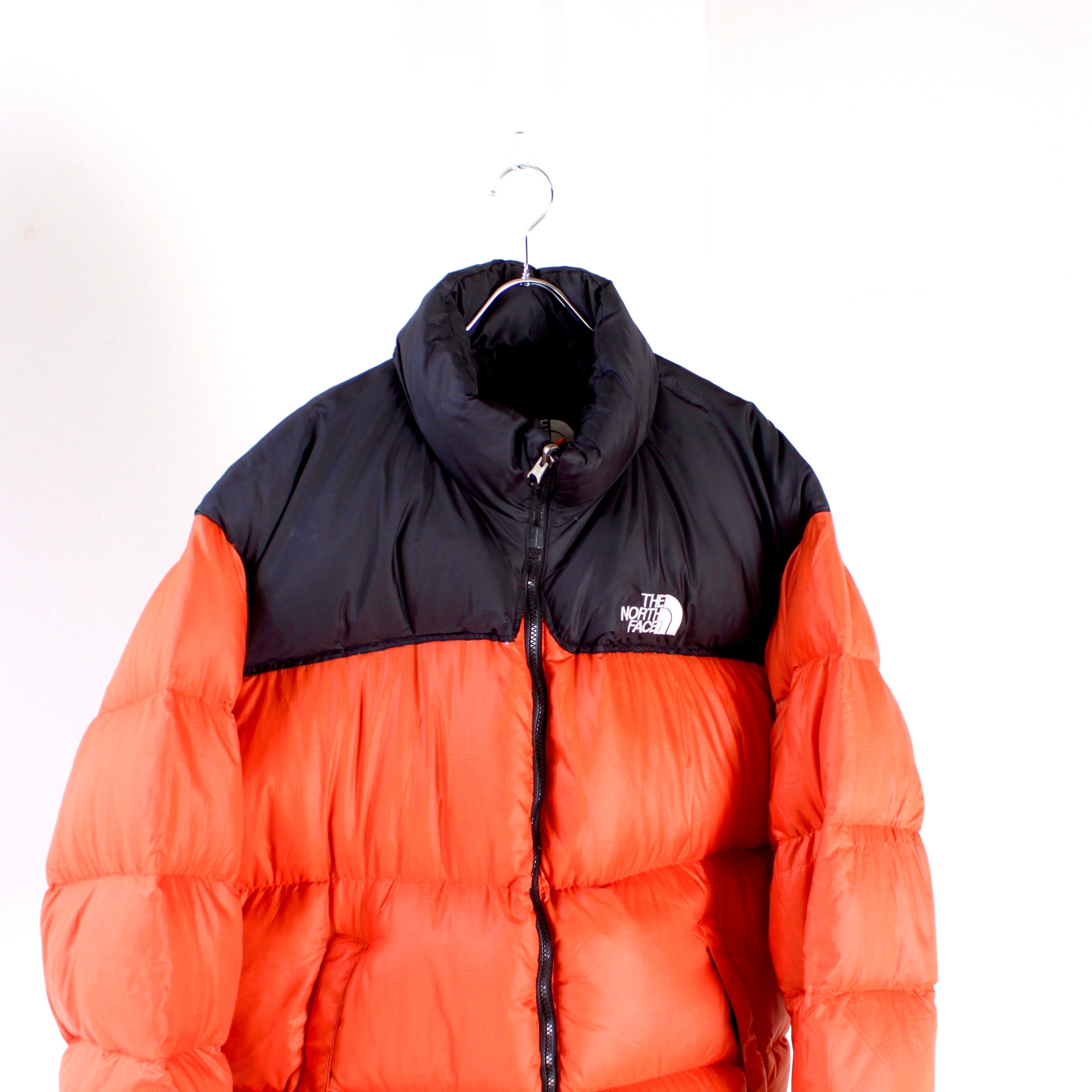 0445. 1990's the north face nuptse jacket persian orange xxlarge