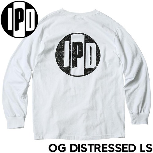 ロングスリーブTEE ロンT IPD アイピーディー OG DISTRESSED L/S TEE IPDLSOD-904 WHT 日本代理店正規品L