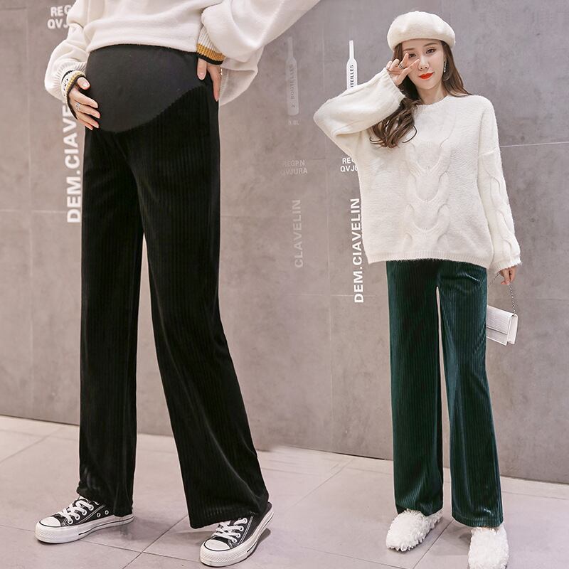 【新作】【送料無料】 女性のマタニティパンツ妊娠中のマタニティソリッドブロードレッグパンツレギンスルーズパンツ女性のマタニティパンツ ソリッドカラー expec545442771151