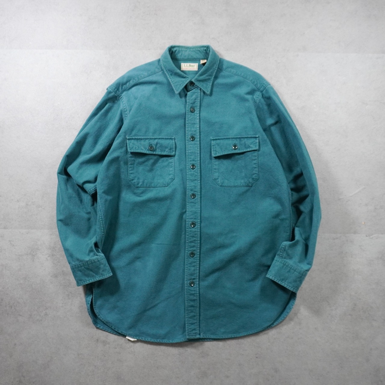 80s L.L.Bean CHAMOIS CLOTH SHIRT "made in USA" L〜XL相当 古着 - 1