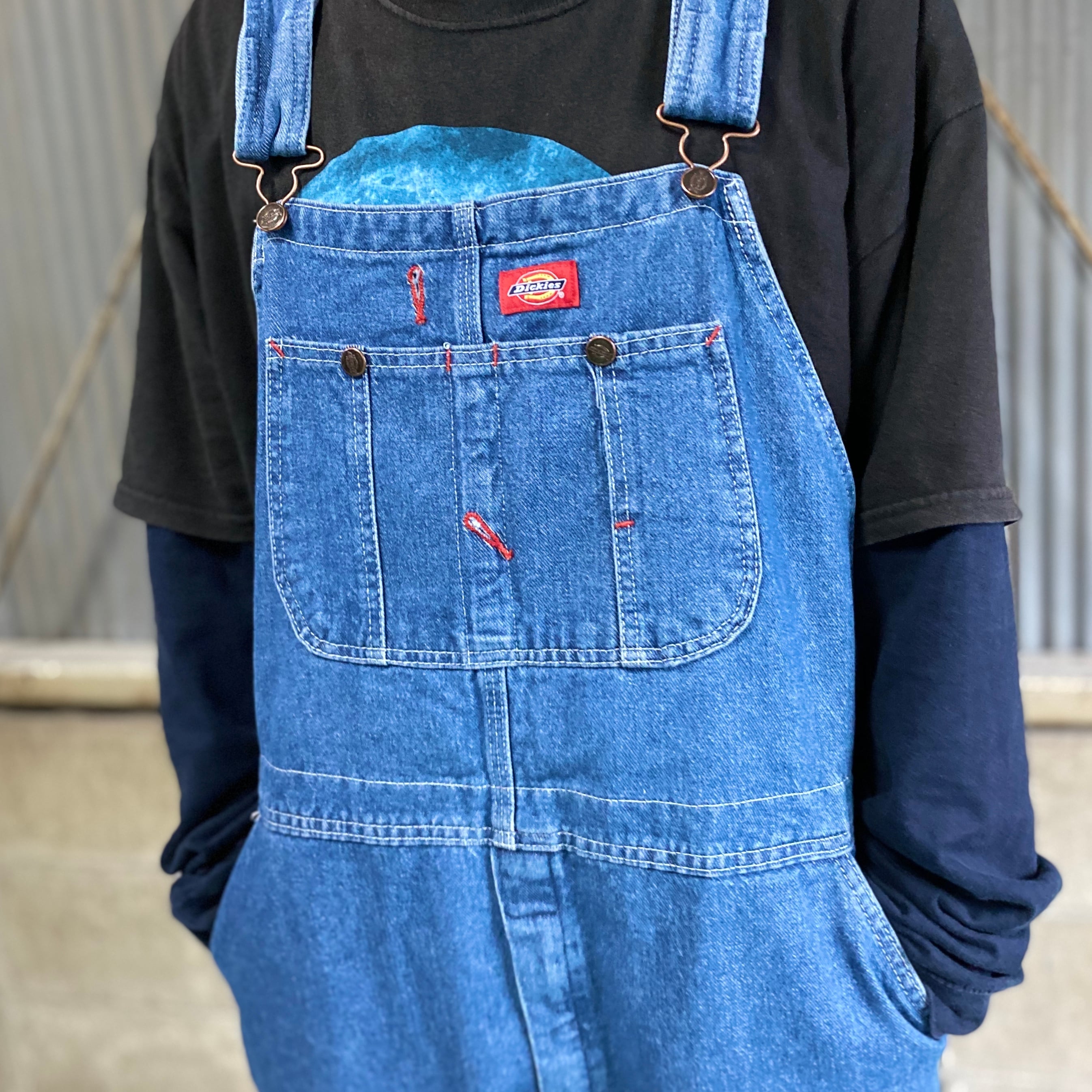 ディッキーズ Dickies デニムオーバーオール メンズw38 /eaa212155