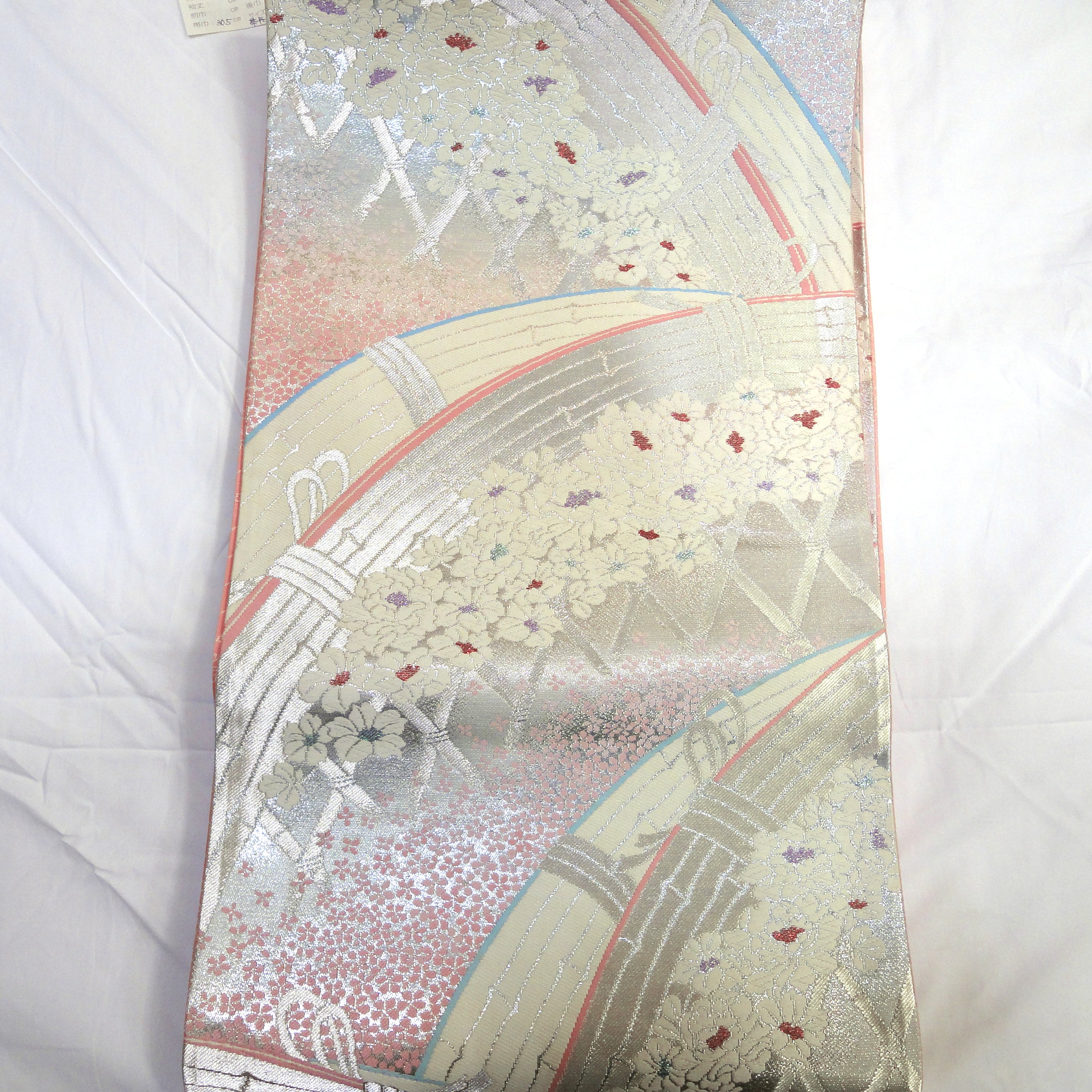 【未使用】未仕立て　袋帯　正絹　桜