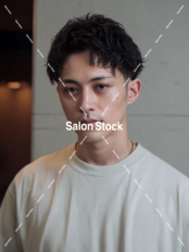 【メンズ】ショートセンターパート