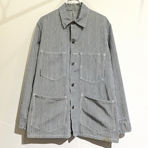 40s WWⅡ Hickory Coverall Laurel Button 40年代 ヒッコリーカバーオール 大戦モデル 月桂樹ボタン 4つポケ