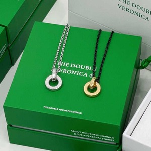 ダブルリングレターネックレス　1057